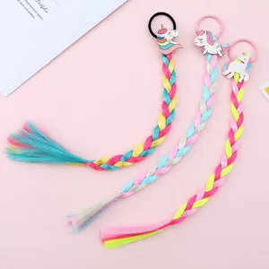 Bambini simpatico unicorno estensione capelli colorato arcobaleno forcine set