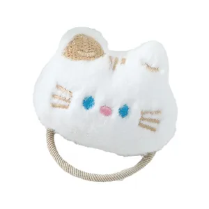 Lindo coletero de pelo de gato de felpa para mujeres niñas, cuerda de pelo suave y esponjosa.