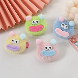 Jolies pinces à cheveux monstre en peluche drôles mignonnes pinces bec de canard pour femmes