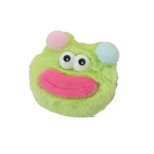 Mignonne pince à cheveux monstre peluche drôle moche poupée barrette accessoire vert doux