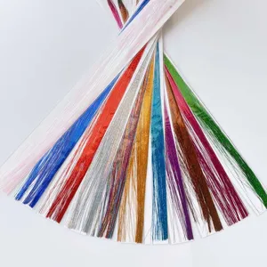 Extensions de guirlandes de cheveux multicolores mèches brillantes accessoires de détail