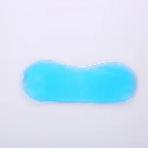 Blue gel ice eye mask for cooling and soothing tired eyes, reusable cold hot therapy.