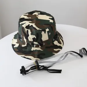 Cappello da Pescatore Protettivo da Esterno Con Visiera Trasparente Rimovibile Cappello da Sole Impermeabile Traspirante per Adulti