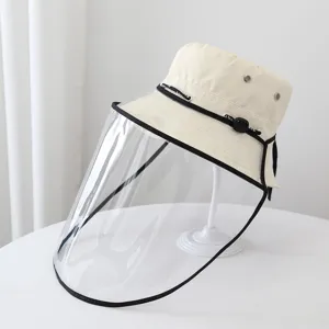 Cappello dapescatore con visiera trasparente rimovibile protezione anti-goccia parasole anti-olio.