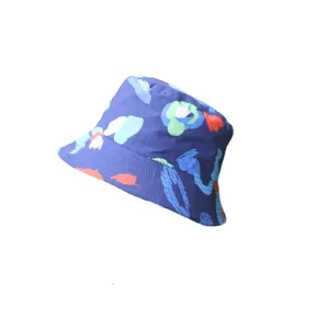 Stylish printed bucket hat for women men casual sun protection outdoor fashion hat