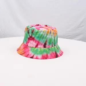 Bunter Batik Fischerhut für Damen und Herren, vintage Freizeit Sommer zonnehoed strand.