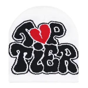Winter Letter Knitted Beanie Hat Fashion Casual Warm Wool Cap For Outdoor Daily Wear
