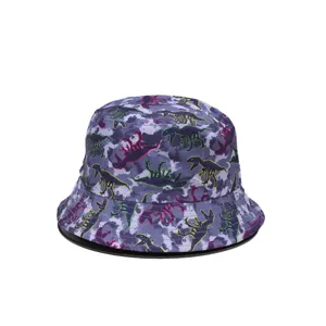 Foreign trade dinosaur print bucket hat, casual sun protection outdoor fashion basin hat.