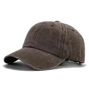 Vintage washed distressed baseball cap for outdoor sun protection casual stylish cotton dad hat