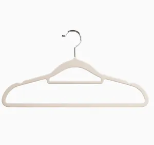 Velvet flocked clothes hanger non-slip space saving clothing storage organizer dry wet use