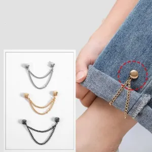 Multifunctional Chain Magnetic Buckle Clothing Waist Tightening Clip Pant Cuff Hem Shortener Anti Dragging Accessories