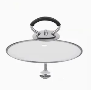 Universeller Topfdeckel Ersatzgriff aus Edelstahl hitzebeständig mit passenden Schrauben.