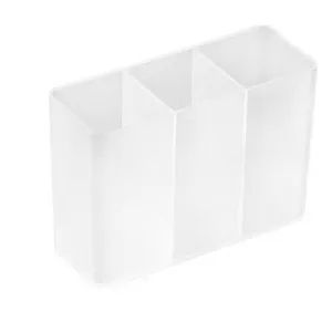Klares Kunststoff 3-Gitter Aufbewahrungsbox Detail, kompaktes Fächer-Design für Schreibtisch