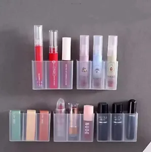 Wandhalterung Lippenstift Aufbewahrungsbox acryl Make-up Organizer ohne Bohren fürs Badezimmer.