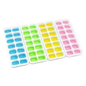 14-Gitter Eiswürfelbehälter Set mit Deckel flexibler Boden einfache Entnahme Eiswürfelform.