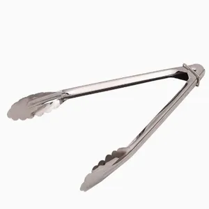 Stainless steel food tongs kitchen BBQ baking tool bread clip buffet tong metal utensil