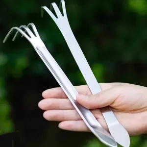 Stainless Steel Bonsai Rake Soil Loosening Weeding Tool Practical Gardening Hand Rake For Home Garden Plant Care