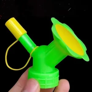 Dual head watering device portable universal beverage bottle sprinkler sunflower watering can