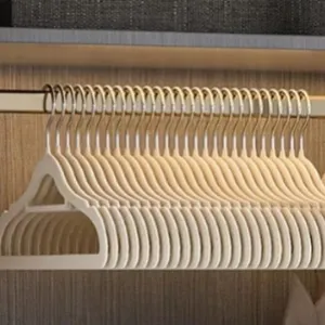 Flocked Velvet Clothes Hangers Non Slip Trace Less Heavy Duty Suit Hangers For Closet Storage Wardrobe Home