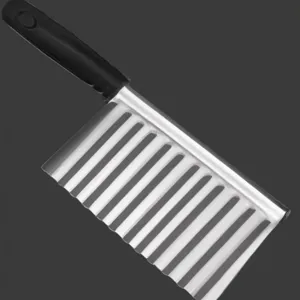 Stainless steel crinkle cutter kitchen wavy potato slicer tool for homemade chips and fries