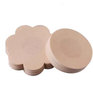 Detail view of disposable ultra-thin breathable non-woven nipple covers for men and women.