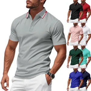 Unisex Quick Dry Golf Polo Shirt Short Sleeve Button Lapel Casual Business Sports Breathable Solid Color Top