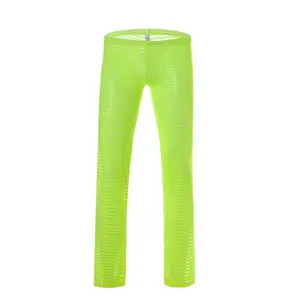 Uomo sexy trasparente pantaloni a righe da loungewear traspirante pigiama casa vestiti