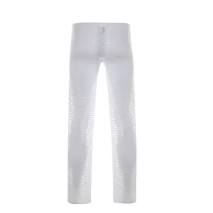 Uomo pantaloni lunghi a righe trasparenti sexy casual abbigliamento da notte loungewear