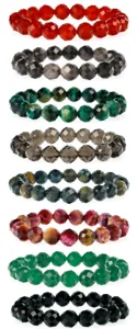 Gefaseerde natuurlijke edelsteen tijgeroog kralen armband kleurrijk mode sieraden