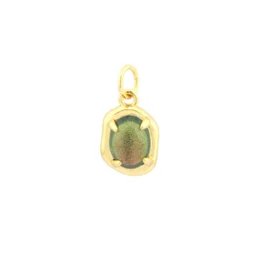 18k gold plated irregular iridescent gemstone pendant DIY charm for necklace bracelet jewelry making