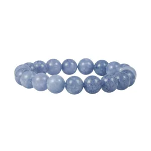 Blauwe kraal elastische armband vintage Morandi stijl stapelbaar mode sieraden item