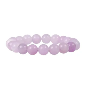 Paarse kraal elastische armband minimalistisch stijlvol accessoire voor dames dagelijks