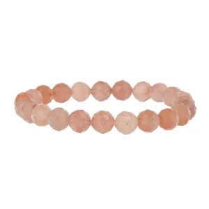 Faceted natural crystal gemstone bead bracelet for elegant daily wear jewelry styling.