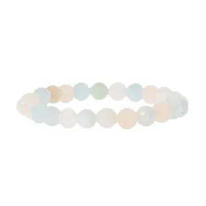 Kleurrijke gefacetteerde edelsteen kralen armband, delicate gestapelde elastische sieraden.