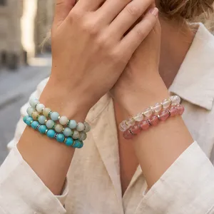 Boheems Vintage Halfedelsteen Kralen Armband Voor Heren Metalen Strass Meerlaags Elastisch Handgemaakte Charm Armband Sieraden Cadeau