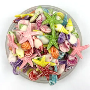 Perle in Acrilico Cavalluccio Marino Stella Marina Perle Forma di Animale Marino Misto Per Creazione di Gioielli Fatti a Mano DIY