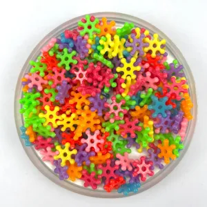 Perline di fiori in plastica colorata, accessori DIY misti per cover di telefoni e nail art.