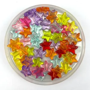 Acryl transparente Stern Perlen bunte DIY Schmuck Zubehör für handgemachte Projekte