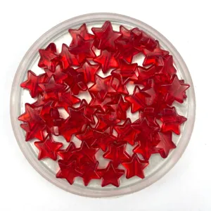 Rote Acryl Stern Perlen transparente DIY Schmuckherstellung lose Abstandshalter Zubehör.