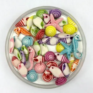 Perline in acrilico cavalluccio marino stella marina conchiglia fai da te accessori gioielli