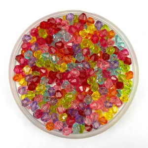 Colorful acrylic bicone crystal beads DIY handmade jewelry crafting accessories material