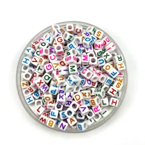Colorful Acrylic Letter Beads Square Alphabet Loose Beads For Handmade DIY Jewelry Making