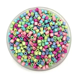 Colorful acrylic cylindrical barrel beads for DIY handmade jewelry making craft parts