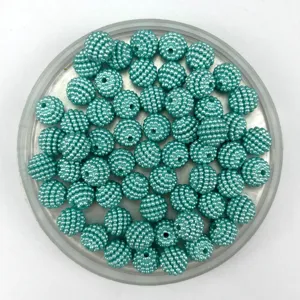 Perles texturées turquoise DIY pour bijoux faits main accessoires de décoration mariage