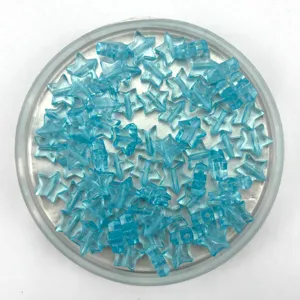 Transparente blaue fünfzackige Stern Acryl Perlen DIY Schmuckherstellung Zubehör Basteln.