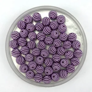Perles de baies violettes perles d'espacement acryliques pour accessoires de bijoux DIY