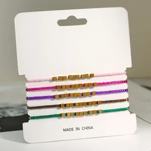 Boheemse meerlagige kralen armband set kleurrijke stapelbare pols sieraden voor vrouwen