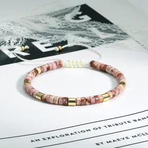 Boho Kralen Armband Kleurrijke Schijf Kralen Verstelbaar Geweven Koord Sieraad