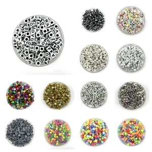 Acryl Quadratische Buchstaben Perlen Alphabet Perlen DIY Lose Perlen Für Handgefertigte Armbänder Halsketten Schmuckherstellung