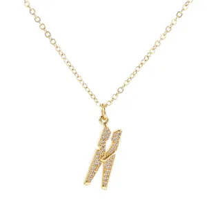 Délicat collier pendentif pince à linge zircon plaqué or chaîne clavicule fine
